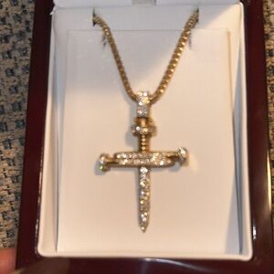 Gold Diamond Cross